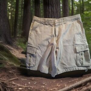 Vintage Y2K Men's Quicksilver Tan Shorts Size‎ 36 1179